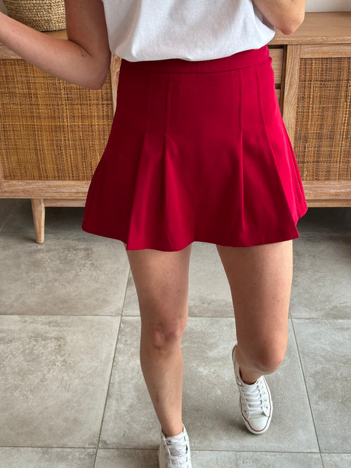 Jupe short rouge sale