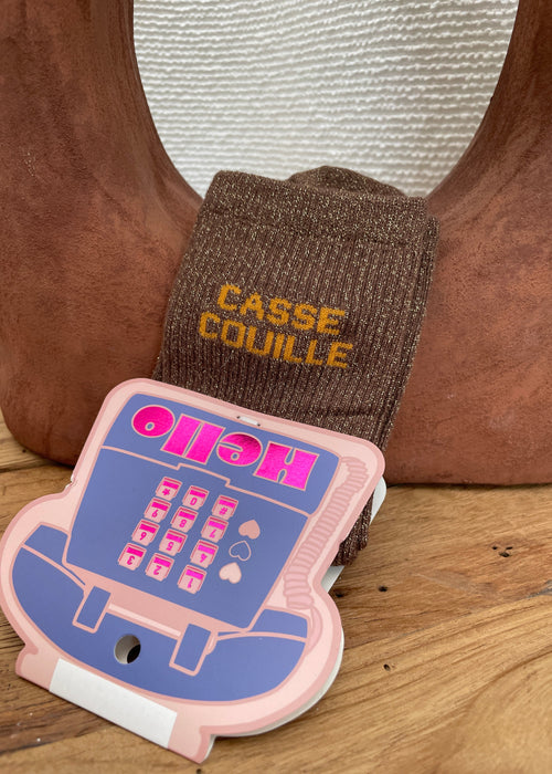 CHAUSSETTES CASSE COUILLE MARRON
