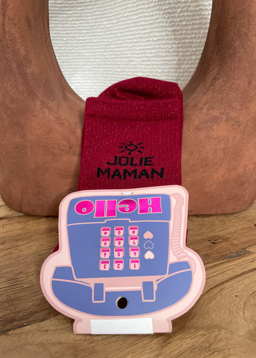 CHAUSSETTES JOLIE MAMAN BORDEAUX
