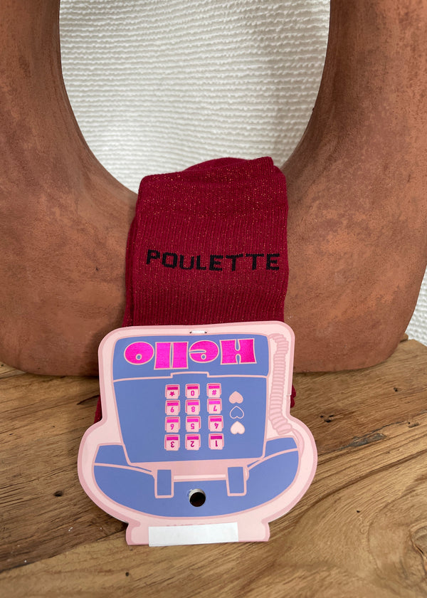 CHAUSSETTES POULETTE BORDEAUX