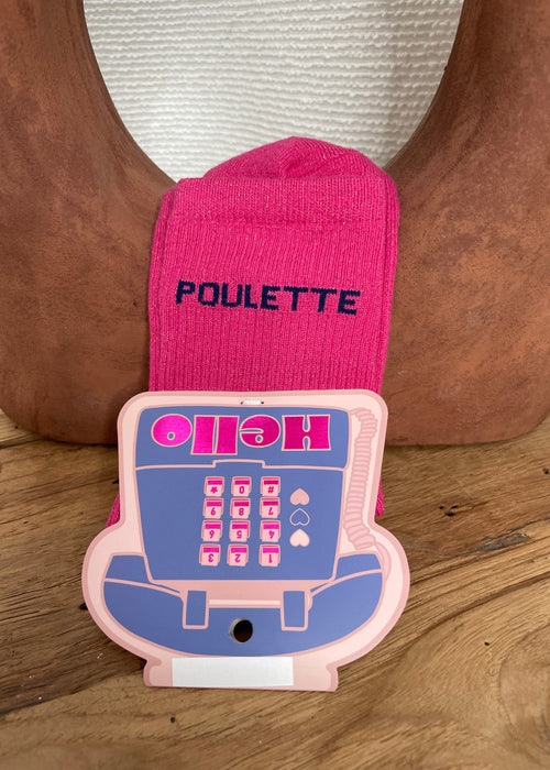 CHAUSSETTES POULETTE FUSHIA