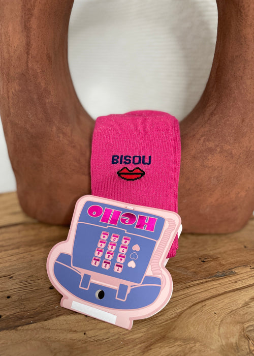 CHAUSSETTES BISOU ROSE