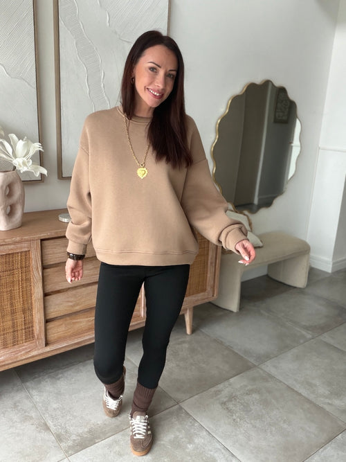 SWEAT MARAIS MARRON CLAIR