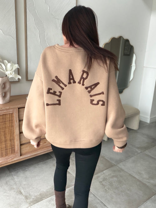 SWEAT MARAIS MARRON CLAIR