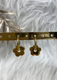 BOUCLES D'OREILLES FLEUR OR