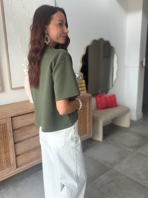 TEE SHIRT OLYMPE KAKI