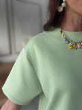 TEE SHIRT OLYMPE VERT D'EAU