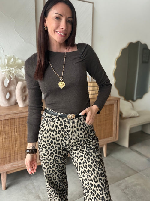 PULL FIN SANDRINE MARRON