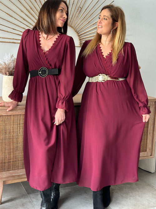 ROBE JANNA BORDEAUX