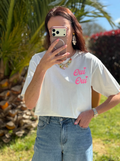 TEE SHIRT OUI BLANC