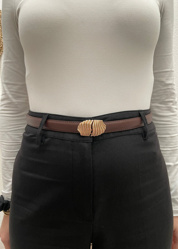 CEINTURE NIRMA MARRON