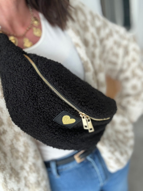 SAC BANANE HEART NOIR