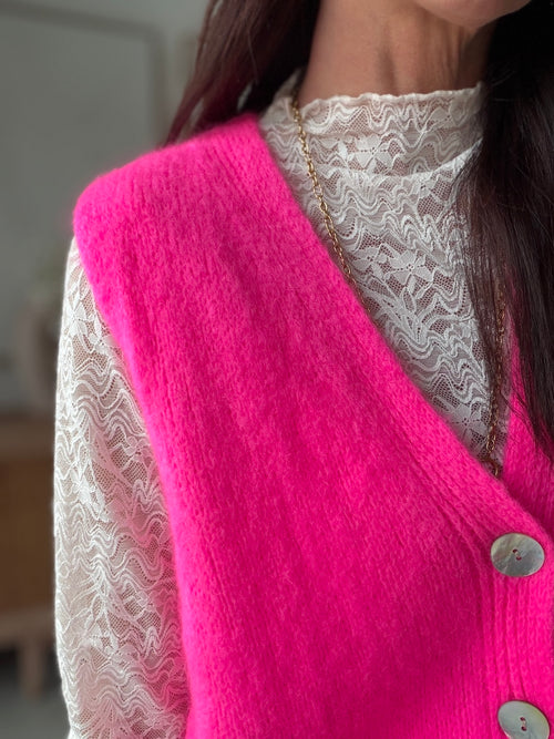 GILET COLINE ROSE FLUO