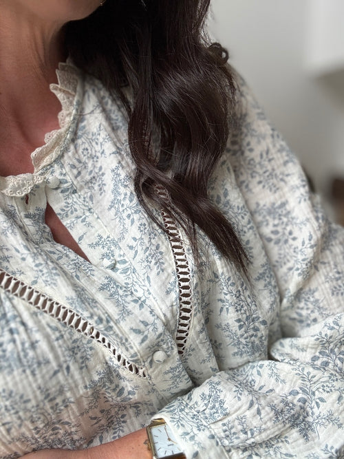 CHEMISE BLEUET
