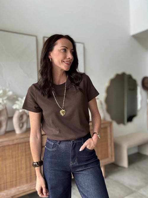 TEE SHIRT SOPHIA MARRON
