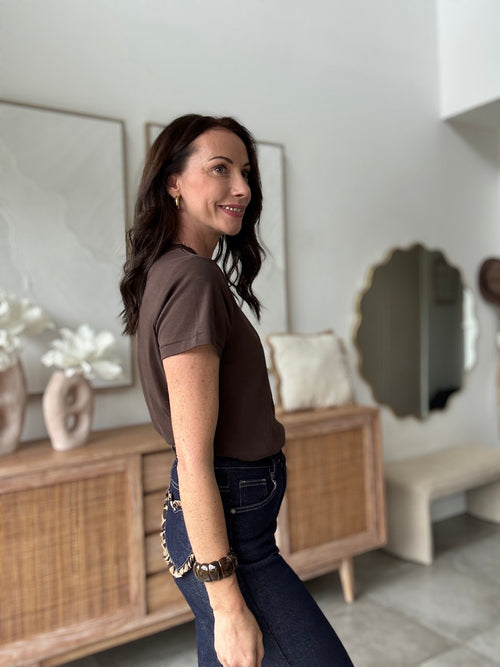 TEE SHIRT SOPHIA MARRON