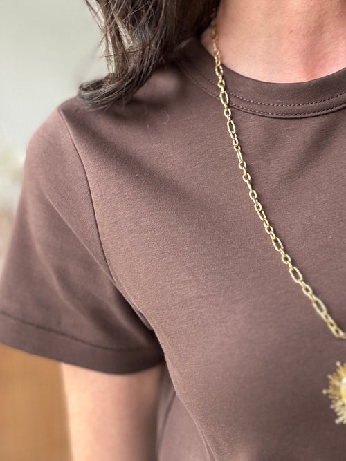 TEE SHIRT SOPHIA MARRON