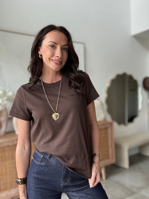 TEE SHIRT SOPHIA MARRON