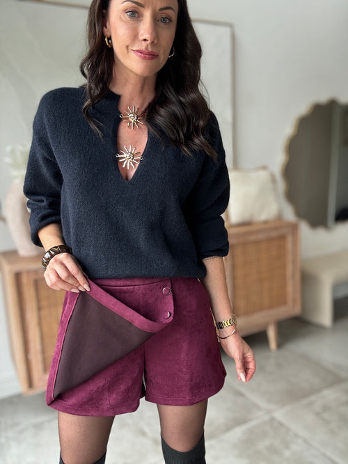 SHORT LANA BORDEAUX