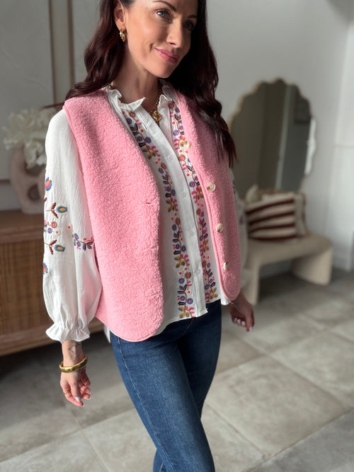 GILET NAYA ROSE PALE