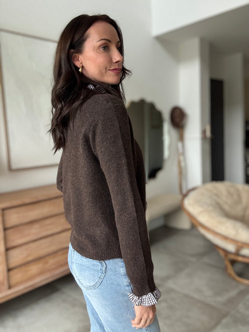 GILET CAMI MARRON