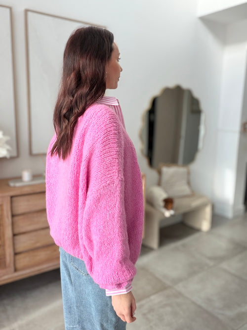 GILET JAYA ROSE BONBON