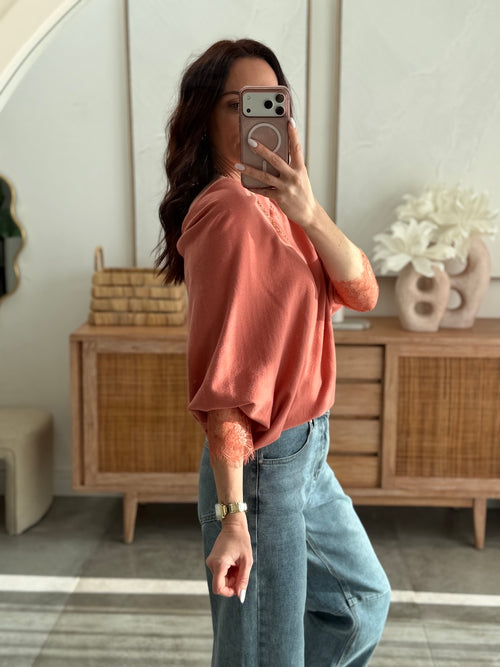 PULL FIN DIANE TERRACOTTA