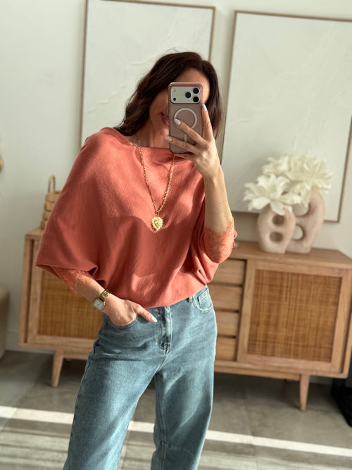 PULL FIN DIANE TERRACOTTA