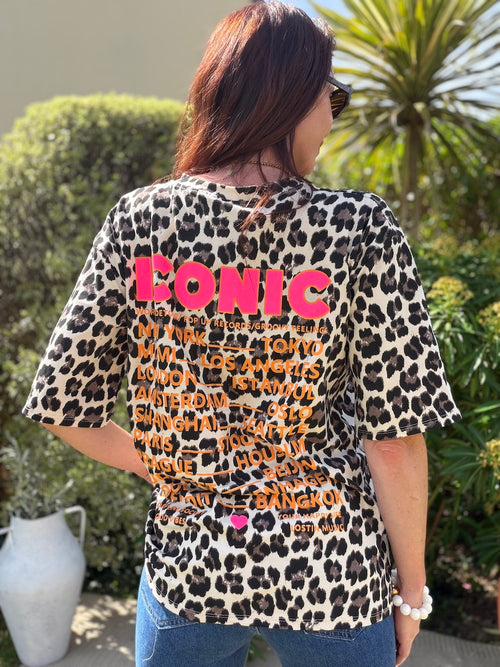 TEE SHIRT ICONIC LEOPARD CLAIR