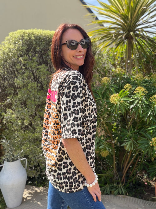 TEE SHIRT ICONIC LEOPARD CLAIR