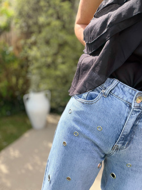 JEANS OEILLETS