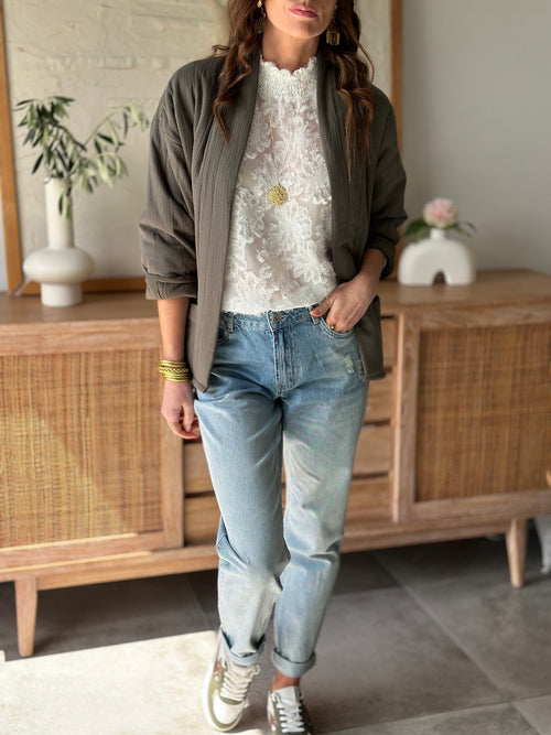VESTE KIMO KAKI