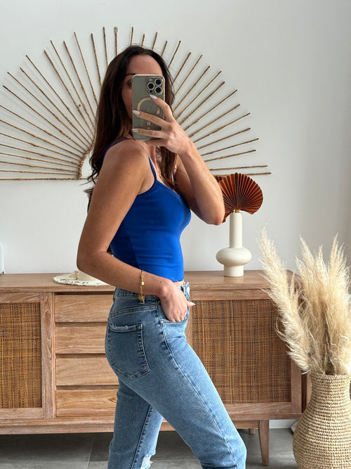 CROP TOP SANDRINE BLEU