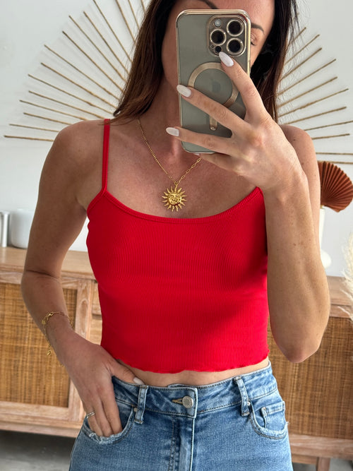 CROP TOP SANDRINE ROUGE