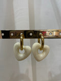 BOUCLES D'OREILLES HEART BLANC