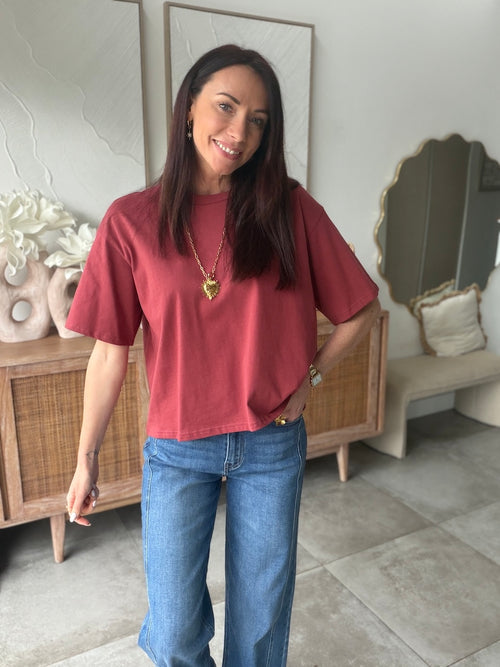 TEE SHIRT HELENE TERRACOTTA