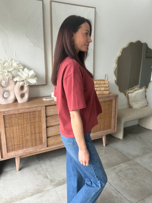 TEE SHIRT HELENE TERRACOTTA