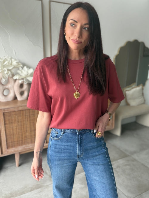 TEE SHIRT HELENE TERRACOTTA