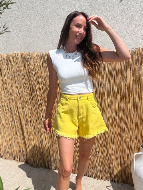 SHORT ZELIA JAUNE