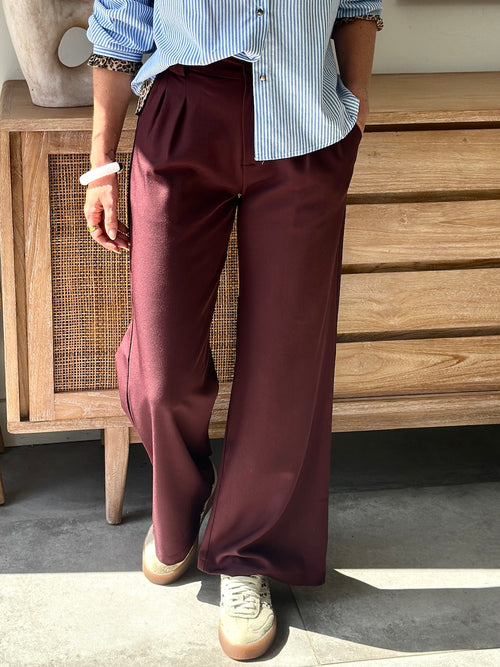 PANTALON LOUISE BORDEAUX