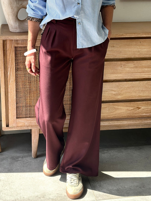 PANTALON LOUISE BORDEAUX