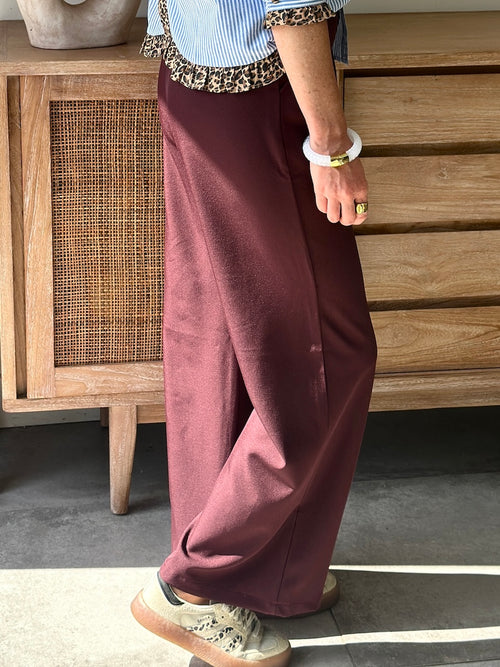PANTALON LOUISE BORDEAUX