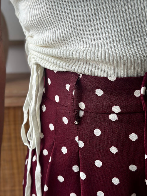 PANTALON ZELIE BORDEAUX