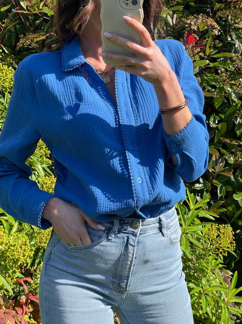 CHEMISIER YAMINI BLEU ROI