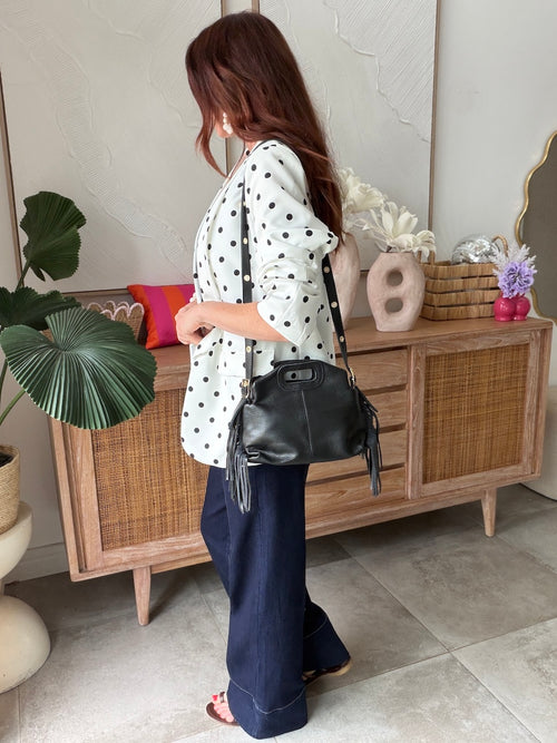 BLAZER POIS BLANC