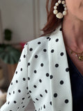 BLAZER POIS BLANC