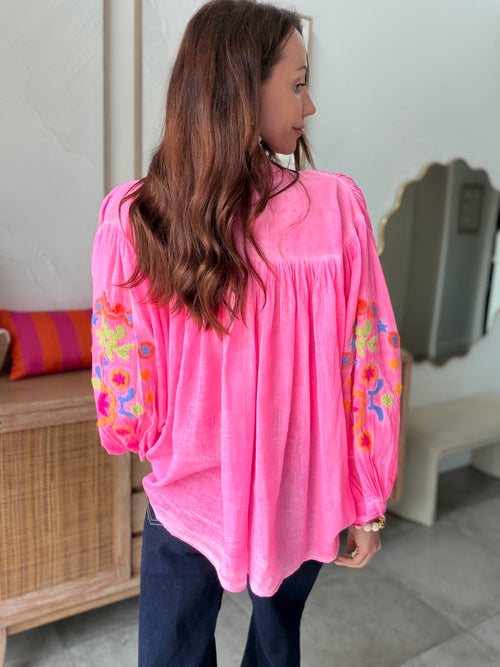 BLOUSE FLY FUSCHIA