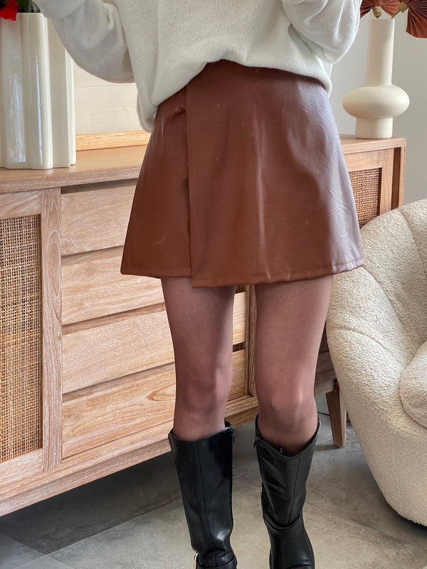 JUPE SHORT MELODY CAMEL