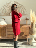 ROBE PULL SOLENE ROUGE