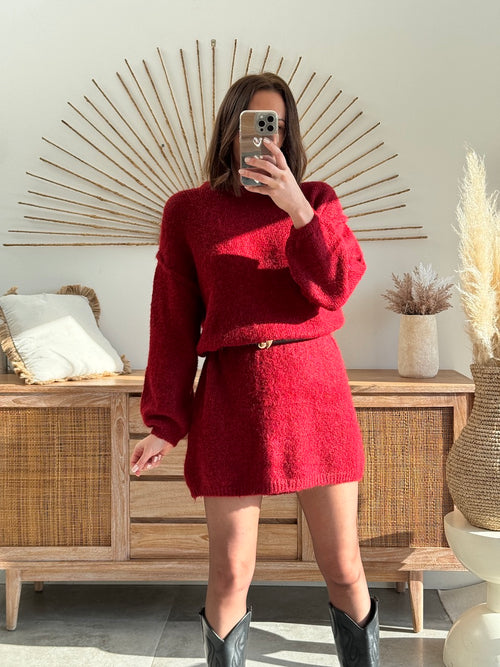 ROBE PULL SOLENE ROUGE